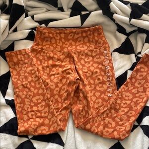 Ryderwear Women's Orange Leopard Leggings